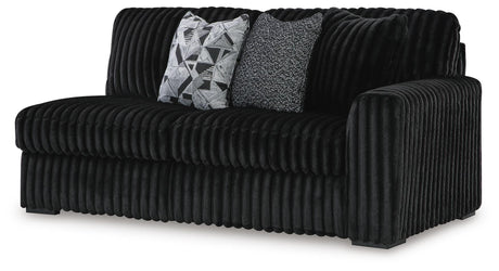 Midnight-Madness Onyx 2-Piece Sectional and Ottoman from Ashley - Luna Furniture