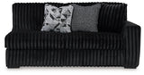 Midnight-Madness 4-Piece Sectional with Ottoman in Onyx from Ashley Furniture - Luna Furniture