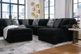 Midnight-Madness Onyx 4-Piece RAF Chaise Sectional from Ashley - Luna Furniture