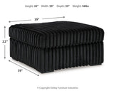 Midnight-Madness 3-Piece Sectional with Ottoman in Onyx from Ashley Furniture - Luna Furniture