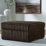 Midnight-Madness Chocolate Ottoman from Ashley - Luna Furniture