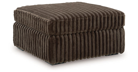 Midnight-Madness Chocolate Sofa, Loveseat and Oversized Accent Ottoman from Ashley Furniture - Luna Furniture