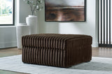 Midnight Madness Chocolate 2-Piece Sectional and Ottoman from Ashley Furniture - Luna Furniture