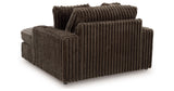 Midnight-Madness Chocolate Loveseat, Oversized Chaise and Ottoman from Ashley Furniture - Luna Furniture