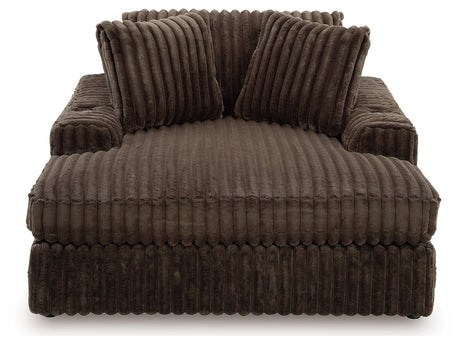 Midnight-Madness Chocolate Oversized Chaise from Ashley - Luna Furniture