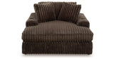 Midnight-Madness Chocolate Loveseat, Oversized Chaise and Ottoman from Ashley Furniture - Luna Furniture