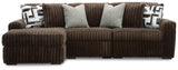 Midnight-Madness 3-Piece Sectional with Chaise from Ashley Furniture - Luna Furniture