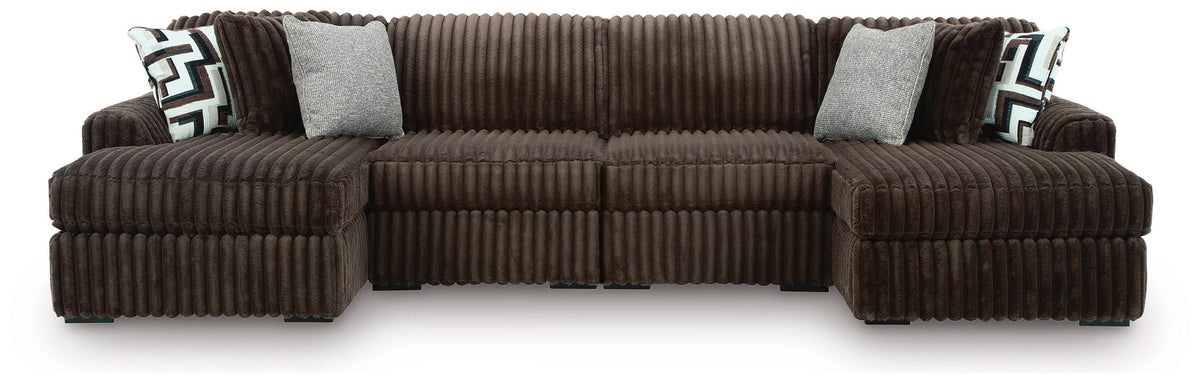 Midnight-Madness 4-Piece Double Chaise Sectional from Ashley Furniture - Luna Furniture