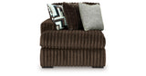 Midnight-Madness Chocolate 3-Piece Sectional with Ottoman from Ashley - Luna Furniture
