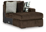Midnight Madness Chocolate 2-Piece Sectional and Ottoman from Ashley Furniture - Luna Furniture