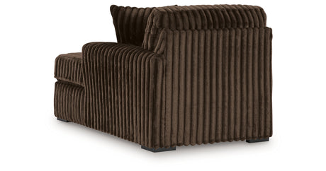 Midnight Madness Chocolate 2-Piece Sectional and Ottoman from Ashley - Luna Furniture