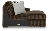 Midnight Madness Chocolate 2-Piece Sectional and Ottoman from Ashley Furniture - Luna Furniture