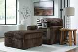 Midnight-Madness Chocolate Oversized Chair and Ottoman from Ashley - Luna Furniture