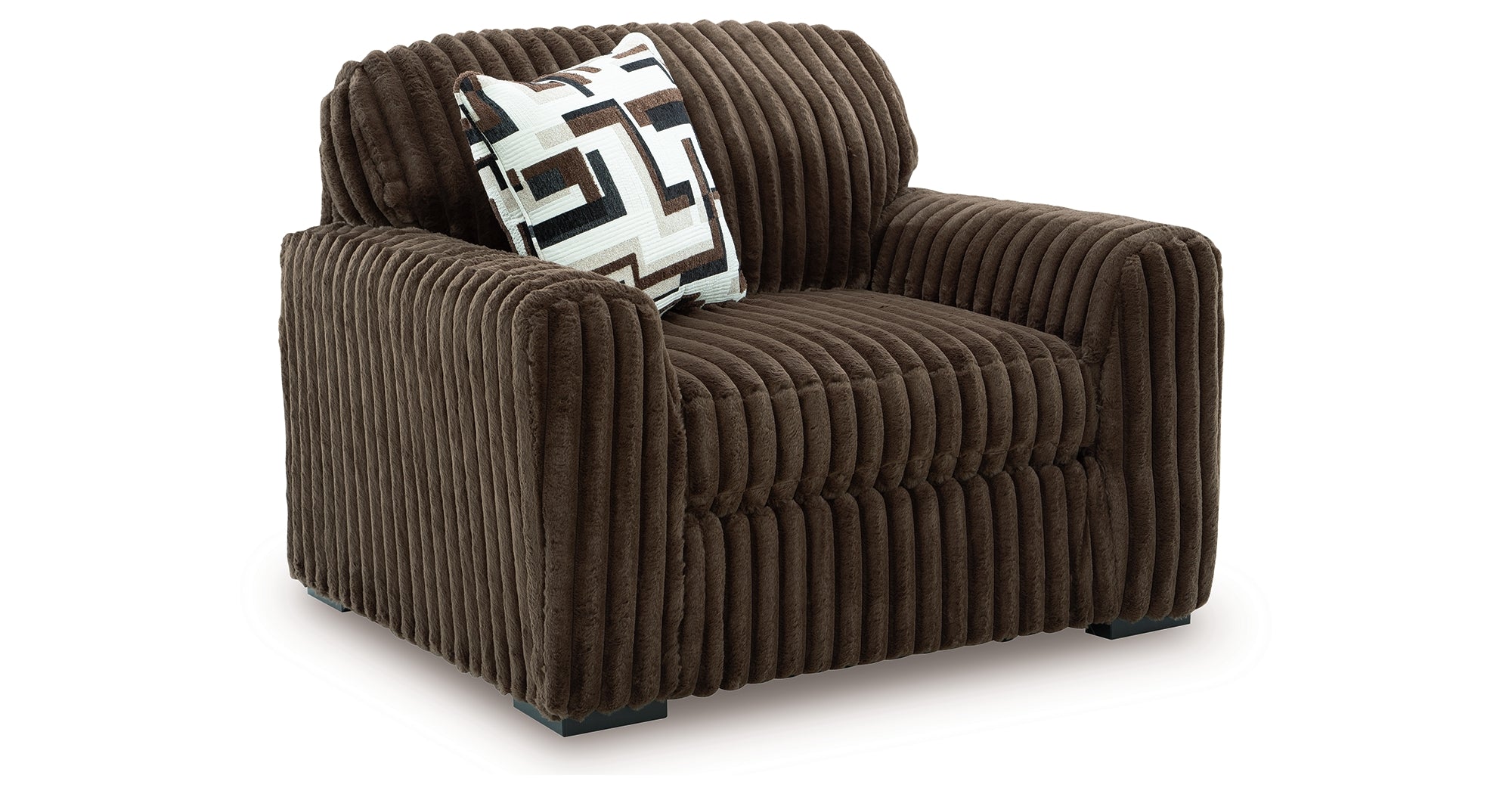 Midnight-Madness Chocolate Oversized Chair – Luna Furniture