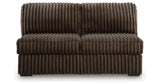Midnight-Madness Chocolate 3-Piece Sectional with Ottoman from Ashley - Luna Furniture