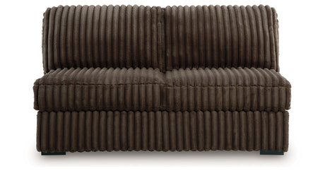 Midnight-Madness Chocolate 3-Piece Sectional with Ottoman from Ashley - Luna Furniture