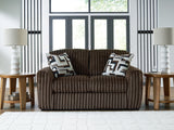 Midnight-Madness Chocolate Loveseat from Ashley Furniture - Luna Furniture