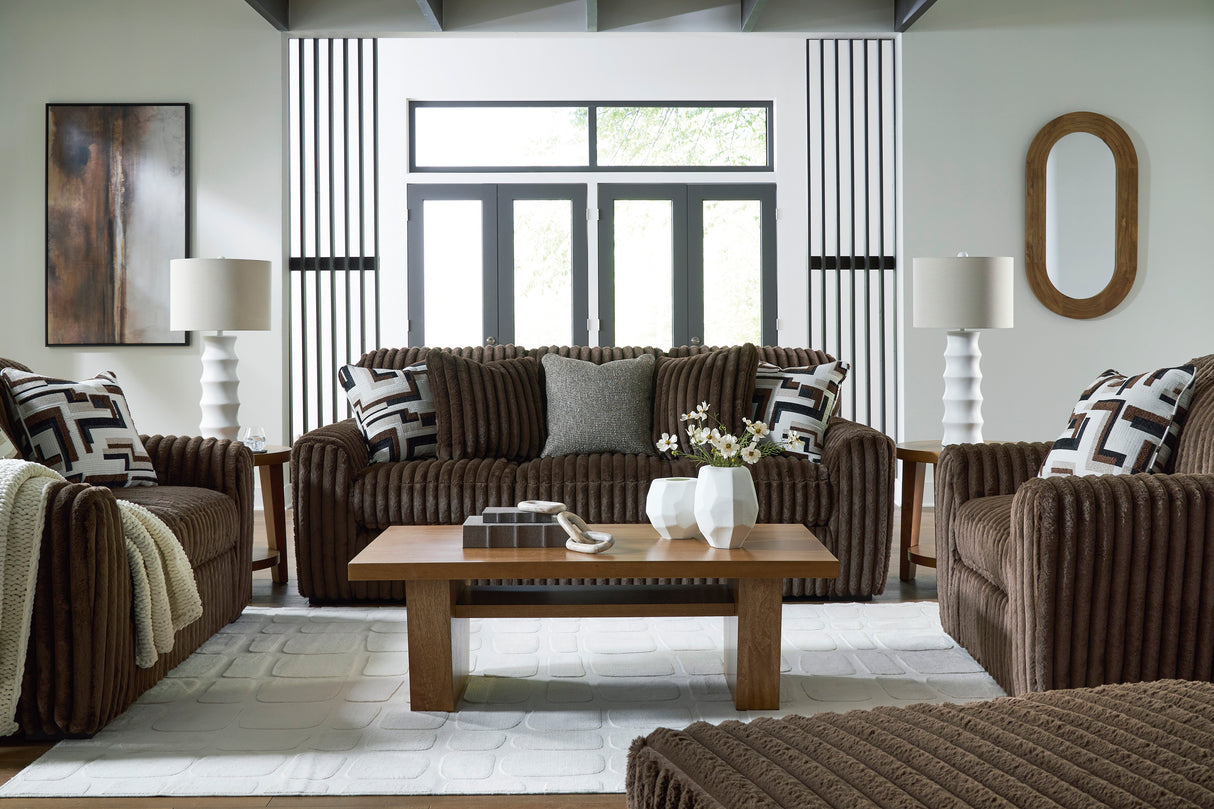 Midnight-Madness Chocolate Living Room Set from Ashley - Luna Furniture