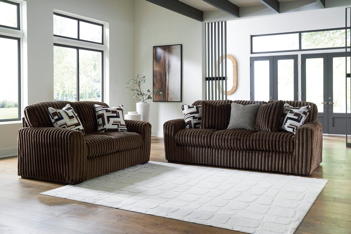 Midnight-Madness Chocolate Living Room Set from Ashley - Luna Furniture
