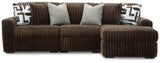 Midnight-Madness 3-Piece Sectional with Chaise from Ashley Furniture - Luna Furniture