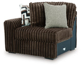 Midnight-Madness Chocolate Left-Arm Facing Corner Chair from Ashley Furniture - Luna Furniture