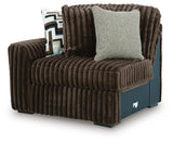 Midnight-Madness Chocolate Left-Arm Facing Corner Chair from Ashley Furniture - Luna Furniture