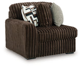 Midnight-Madness Chocolate Left-Arm Facing Corner Chair from Ashley Furniture - Luna Furniture