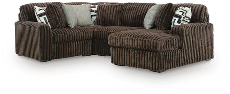 Midnight-Madness 4-Piece Sectional with Chaise from Ashley Furniture - Luna Furniture