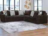 Midnight-Madness Chocolate 3-Piece Sectional from Ashley Furniture - Luna Furniture