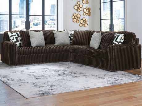 Midnight-Madness Chocolate 3-Piece Sectional from Ashley - Luna Furniture