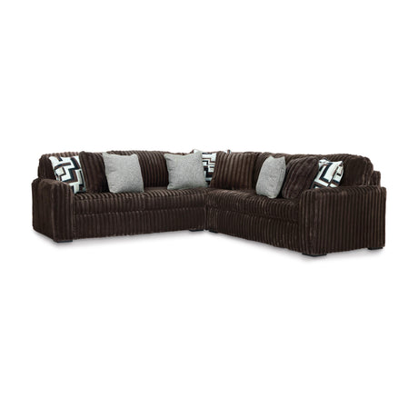 Midnight-Madness Chocolate 3-Piece Sectional from Ashley - Luna Furniture