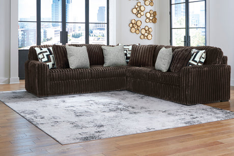 Midnight-Madness Chocolate 3-Piece Sectional from Ashley - Luna Furniture