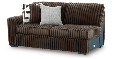 Midnight Madness Chocolate 2-Piece Sectional and Ottoman from Ashley - Luna Furniture