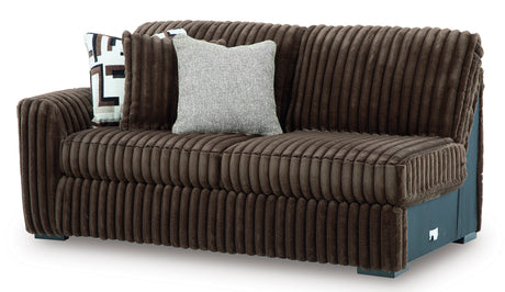 Midnight-Madness Chocolate 3-Piece Sectional from Ashley - Luna Furniture