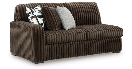 Midnight Madness Chocolate 2-Piece Sectional and Ottoman from Ashley - Luna Furniture