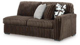 Midnight-Madness Chocolate 3-Piece Sectional, Oversized Chair and Ottoman from Ashley - Luna Furniture