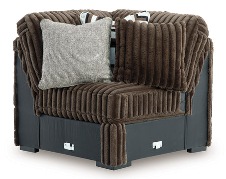Midnight-Madness Chocolate 3-Piece Sectional from Ashley - Luna Furniture