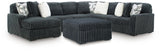Midnight-Madness 4-Piece Sectional and Ottoman from Ashley - Luna Furniture