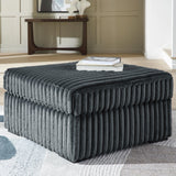 Midnight-Madness Gunmetal Oversized Accent Ottoman from Ashley - Luna Furniture