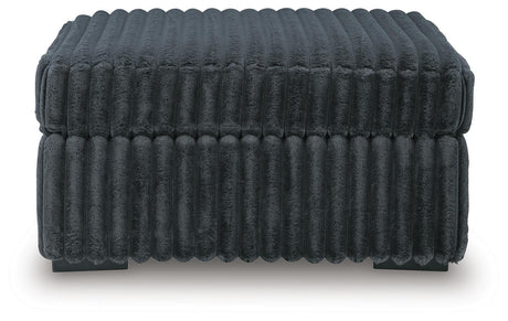 Midnight-Madness Gunmetal 4-Piece Sectional and Ottoman from Ashley - Luna Furniture