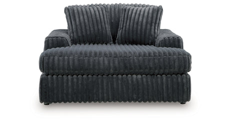 Midnight-Madness Gunmetal Oversized Chaise from Ashley - Luna Furniture
