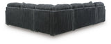 Midnight-Madness 4-Piece Sectional and Ottoman from Ashley - Luna Furniture