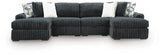 Midnight-Madness Gunmetal 4-Piece Double Chaise Sectional from Ashley - Luna Furniture