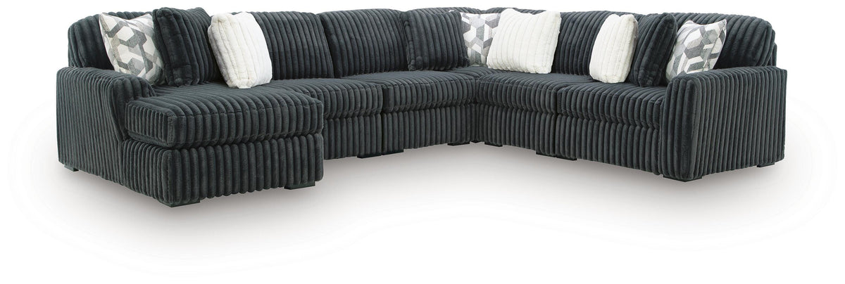 Midnight-Madness Gunmetal 6-Piece Sectional with Chaise from Ashley Furniture - Luna Furniture