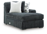 Midnight-Madness Gunmetal 3-Piece Sectional with Chaise from Ashley Furniture - Luna Furniture