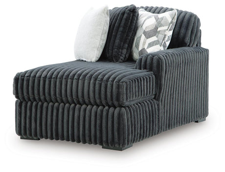 Midnight-Madness Gunmetal 3-Piece Sectional with Chaise from Ashley - Luna Furniture