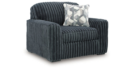 Midnight-Madness Gunmetal Oversized Chair from Ashley - Luna Furniture
