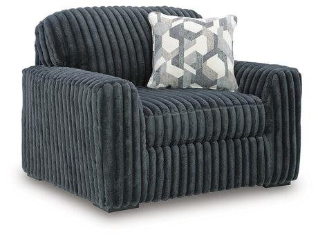 Midnight-Madness 3-Piece Sectional and Ottoman from Ashley Furniture - Luna Furniture