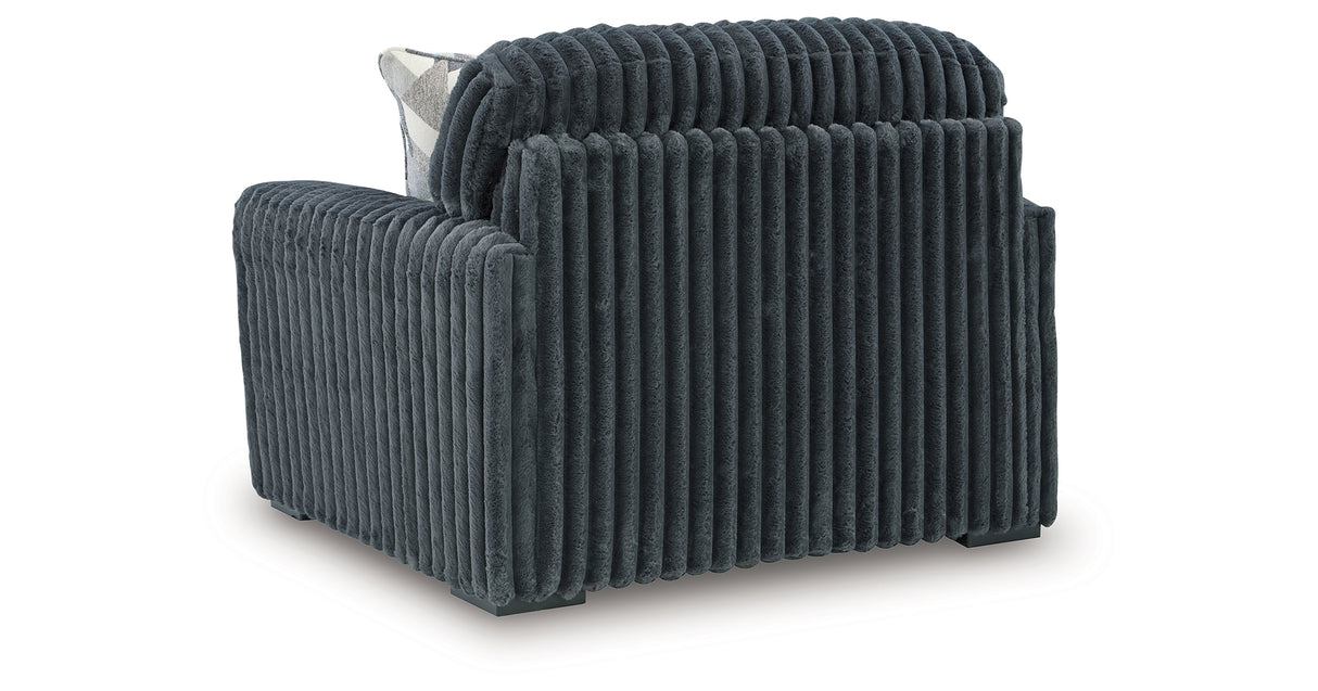 Midnight-Madness Gunmetal Oversized Chair from Ashley Furniture - Luna Furniture