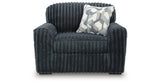Midnight-Madness Gunmetal Oversized Chair from Ashley Furniture - Luna Furniture